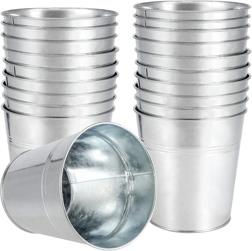 Pack galvanized planters - 20,