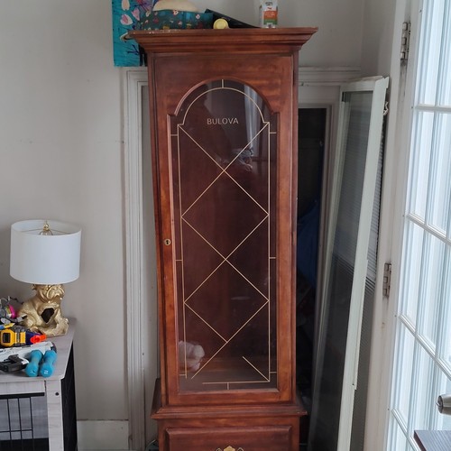 Bulova longcase grandfather - bulova,