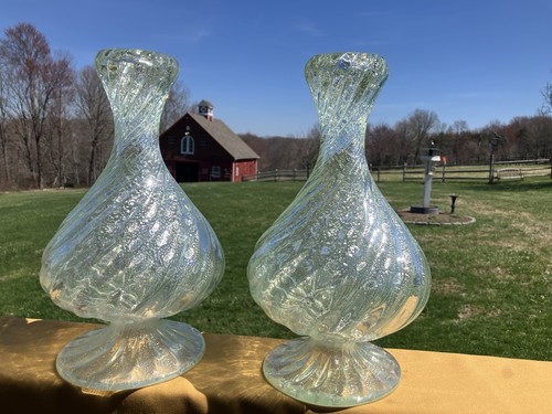 Vintage glass candlestick - glass,