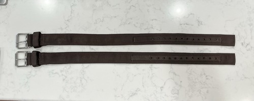 Brown stirrup straps - 40”,