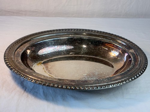 Vintage silver plated oval - vintage,