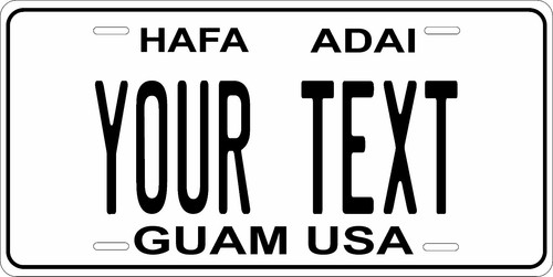 Guam 1980 license plate - 1980-82,