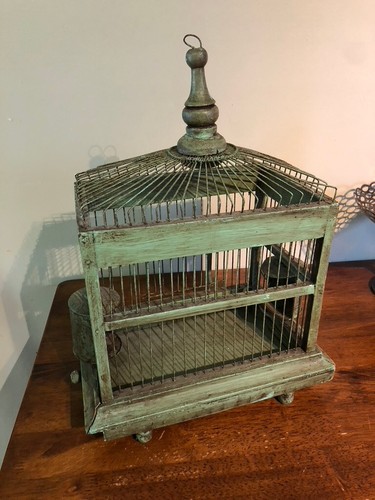 Antique medium small birdcage - medium/small,