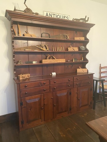 Amish made solid wood hutch - made,