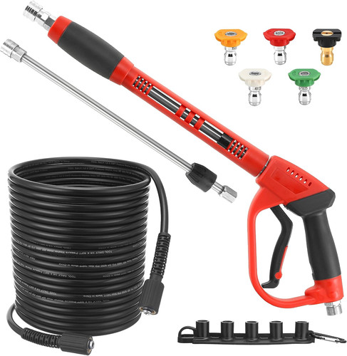 Pressure washer gun and hose - pressure,