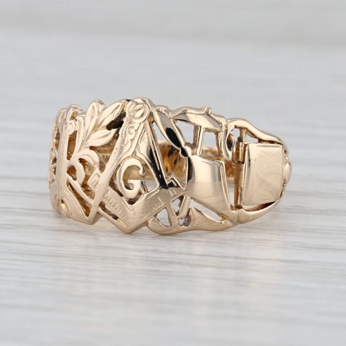 Vintage masonic ring - masonic, gold