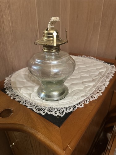 Vintage iridescent clear glass - vintage,