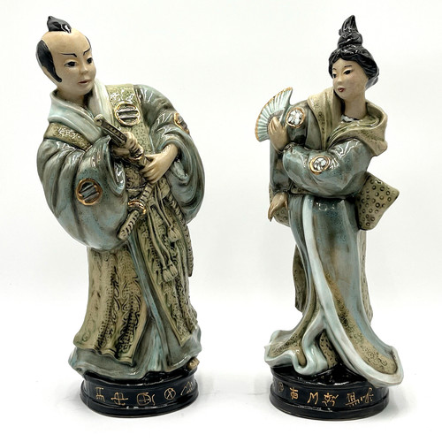 Vintage asian ceramic geisha - asian, &
