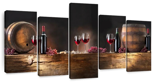 Red wine barrels - wine, multi