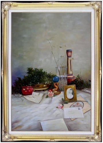 Framed still life with photo - still,
