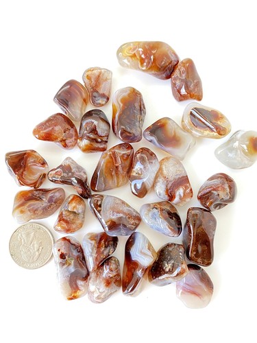 Mexican fire agate tumbled - mexican,