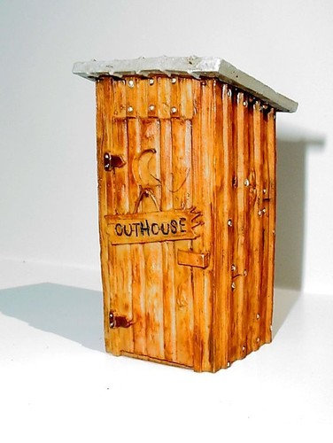 Outhouse miniature custom - outhouse,