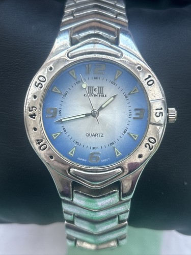 Men silver tone calvin hill - men's,