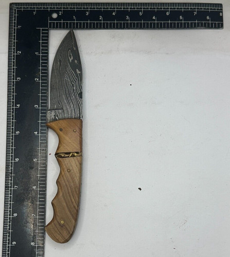 Damascus hunting knife custom - damascus,