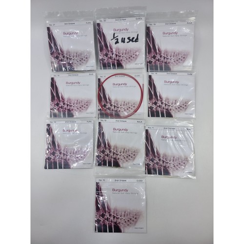 Burgundy natural gut harp - burgundy,