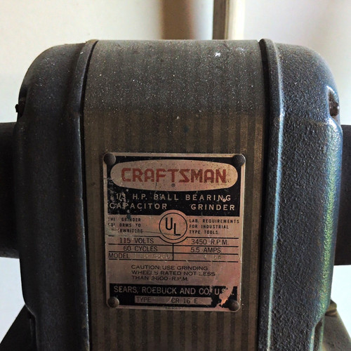 Craftsman bench grinder - bench, on