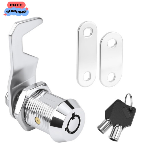 Black toolbox lock with - black, keys