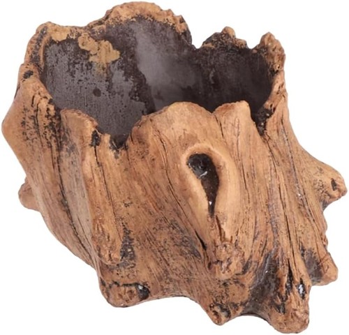 Log planters faux stump - log,