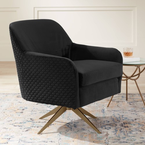 Ames quilted onyx - onyx, velvet