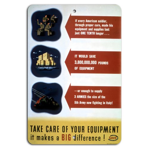 Equipment care sign - equipment,