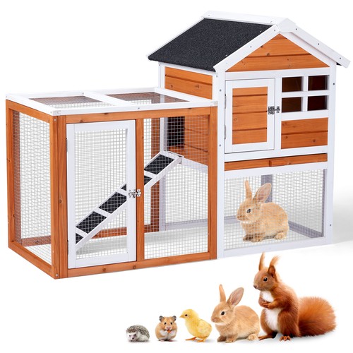 Wooden rabbit hutch - 47",