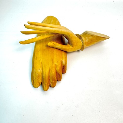 Vtg wood carving hand - carving, and