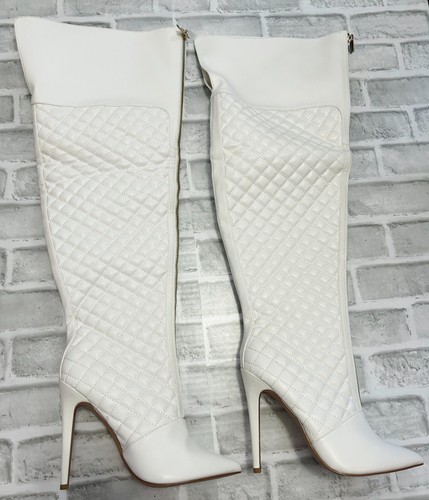 New shoedazzle white quilted - shoedazzle,