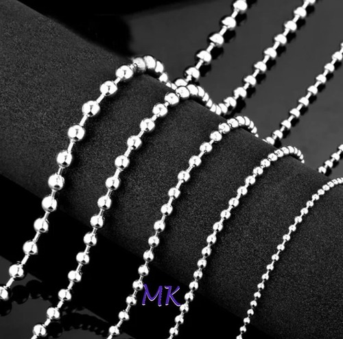 Ball chain necklace stainless - necklace,