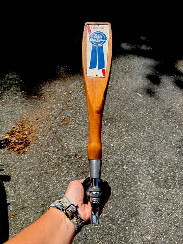Pabst beer wooden tap handle - pabst,