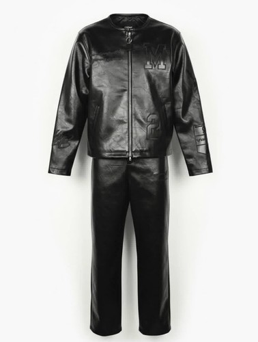 Men black leather - black,