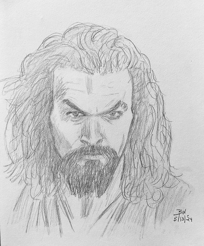 Jason mamoa pencil drawing - jason,