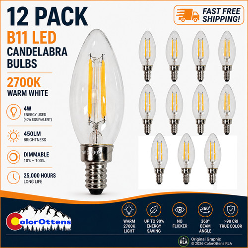 12pk dimmable led candelabra - dimmable,