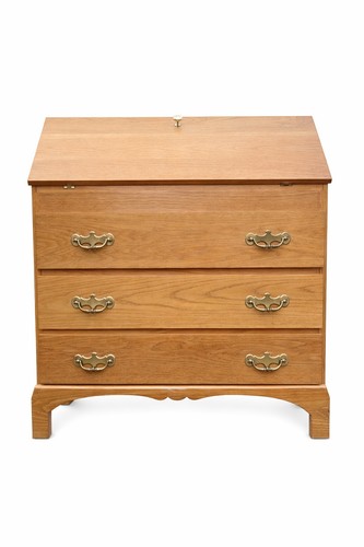 Vintage oak slant front - vintage,
