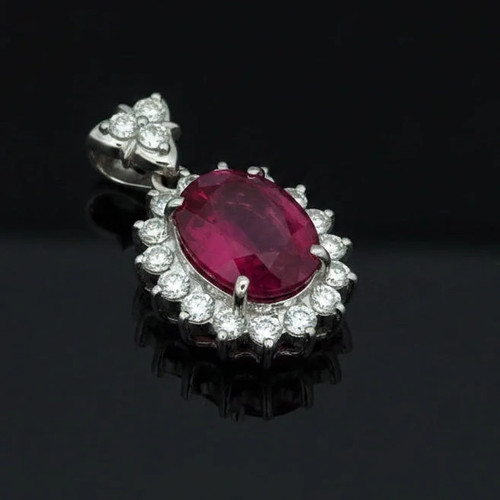 Estate rubellite and diamond - and,