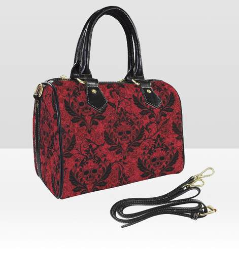 Victorian gothic red skull - red,