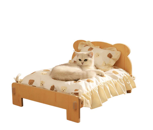 Wooden cat dog - bed, cute