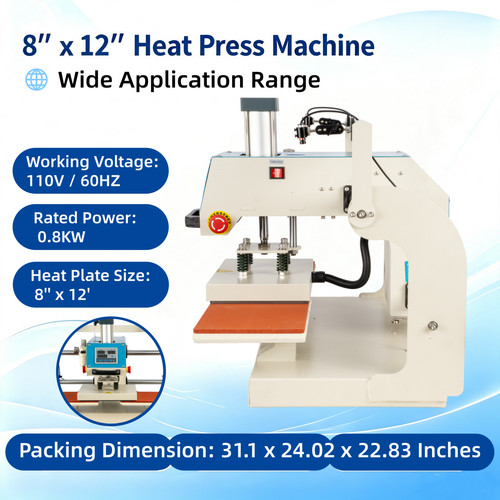 Pneumatic heat press - 8*12"pneumatic,