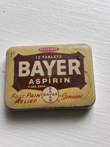 Vintage metal bayer aspirin - bayer,