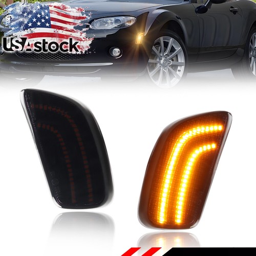Smoke amber led front - 2x,
