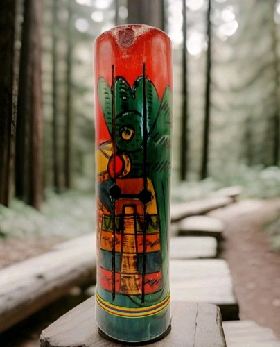 Vintage folk art - folk, log