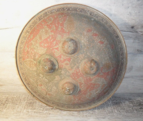 Antique old copper floral - old,
