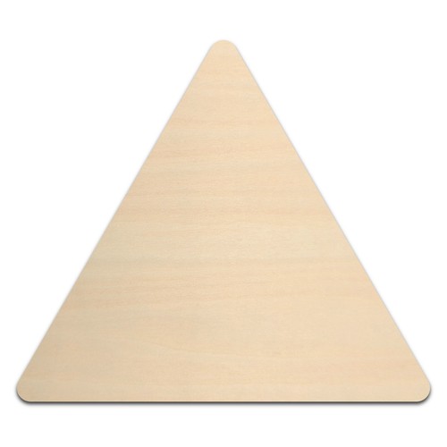 Triangle rounded wood cutout - triangle,