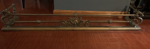 Antique brass bronze fireplace - antique,