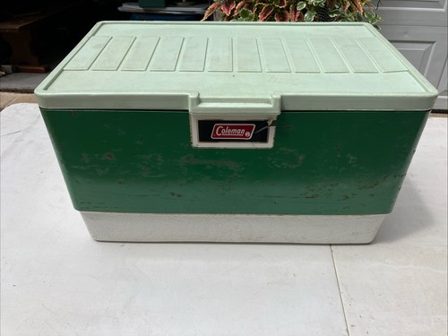 Coleman cooler 1970s green - coleman,