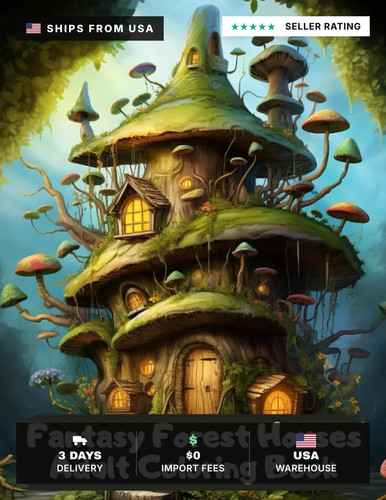 Fantasy forest houses adult - fantasy,