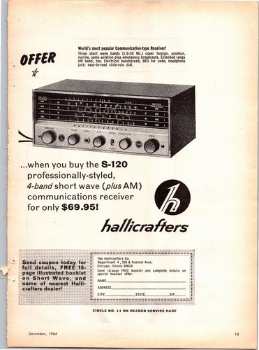 Hallicrafters 120 shortwave - hallicrafters,