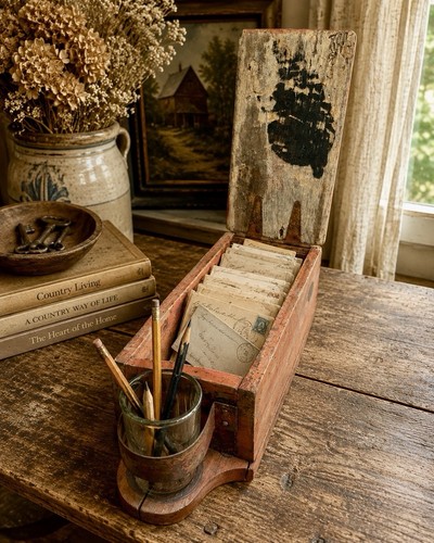 Antique primitive wood farm - antique,