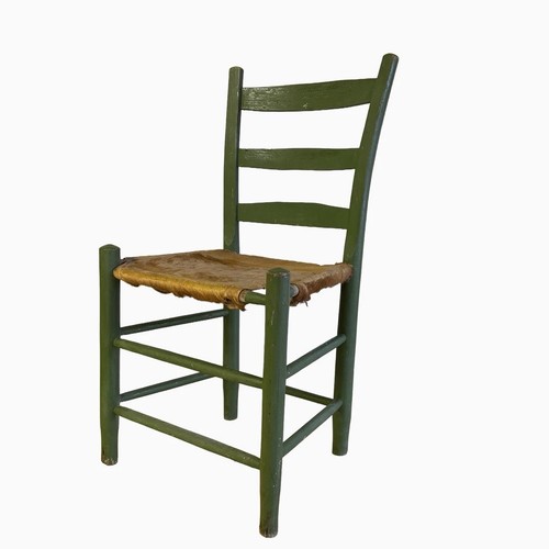 Antique green ladder back - green,