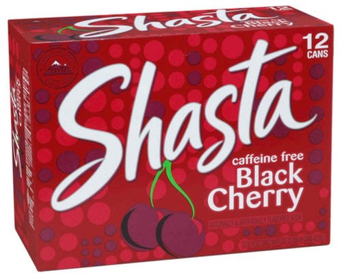 Shasta black cherry soda - shasta,