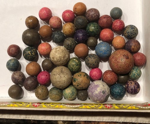 Vintage over colored clay - -,